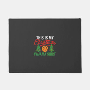 Basketbal Kerst Pyjama Shirt Deurmat