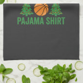 Basketbal Kerst Pyjama Shirt Theedoek (Gevouwen)