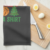 Basketbal Kerst Pyjama Shirt Theedoek (Quarter Fold)