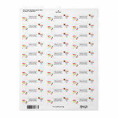 Basketbal Kerst retouradreslabels Etiket (Full Sheet)