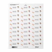Basketbal kerst retouradreslabels etiket (Full Sheet)