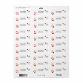 Basketbal kerst retouradreslabels etiket (Full Sheet)