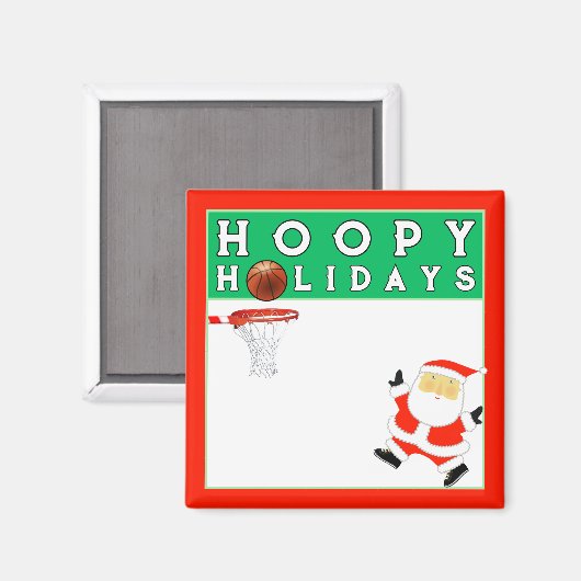 Basketbal Kerst Stocking Stuffer Magneet (Voorkant / Achterkant)