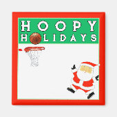 Basketbal Kerst Stocking Stuffer Magneet (Voorkant)