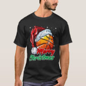Basketbal Kerst T Shirt (Voorkant)