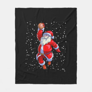 Basketbal Kerst T-Shirt Heren Jongens Basketbal Sa Fleece Deken