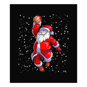 Basketbal Kerst T-Shirt Heren Jongens Basketbal Sa Foto Afdruk