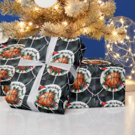 Basketbal Kerst thema Cadeaupapier