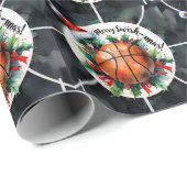 Basketbal Kerst thema Cadeaupapier (Rol Hoek)