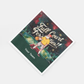 Basketbal Kerst thema met Naam Servet (Hoek)