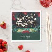 Basketbal Kerst thema met Naam Servet (Insitu)