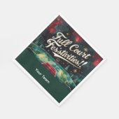 Basketbal Kerst thema met Naam Servet (Hoek)