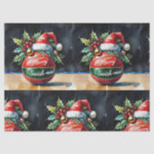 Basketbal Kerst thema Tissuepapier (Voorkant)