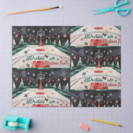 Basketbal Kerst thema Tissuepapier