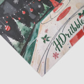 Basketbal Kerst thema Tissuepapier (Detail)