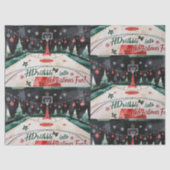 Basketbal Kerst thema Tissuepapier (Voorkant)