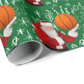 Basketbal Kerst thema voor de speler Cadeaupapier (Rol Hoek)