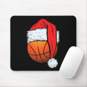 Basketbal Kerstbal Santa Hat Xmas Boys Mannen Muismat (Met muis)