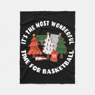 Basketbal Kerstbomen Graphic - Basketbal PL Fleece Deken