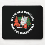 Basketbal Kerstbomen Graphic - Basketbal PL Muismat (Voorkant)