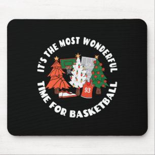 Basketbal Kerstbomen Graphic - Basketbal PL Muismat