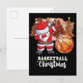 Basketbal kerstboom en de Kerstman Feestdagenkaart (Voorkant / Achterkant)
