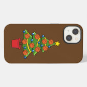 Basketbal Kerstboom iPhone Hoesje (Achterkant horizontaal)