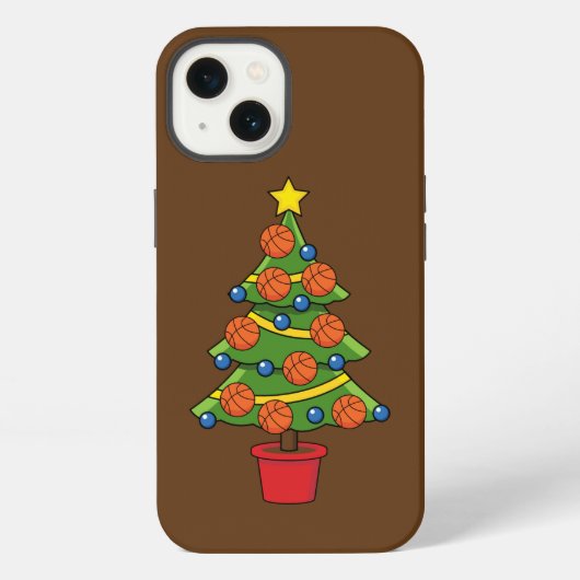 Basketbal Kerstboom iPhone Hoesje (Achterkant)