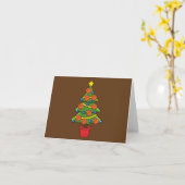 Basketbal Kerstboom Kaart (Gele Bloem)