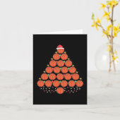 Basketbal Kerstboom Outfit Xmas Kaart (Gele Bloem)
