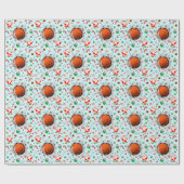 Basketbal Kerstcadeau Cadeaupapier (Vlak)