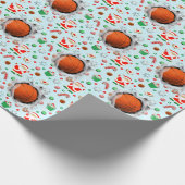 Basketbal Kerstcadeau Cadeaupapier (Hoek)