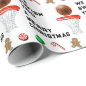 Basketbal Kerstcadeau Cadeaupapier (Rol Hoek)