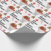 Basketbal Kerstcadeau Cadeaupapier (Hoek)