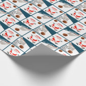 Basketbal Kerstcadeau Cadeaupapier (Hoek)