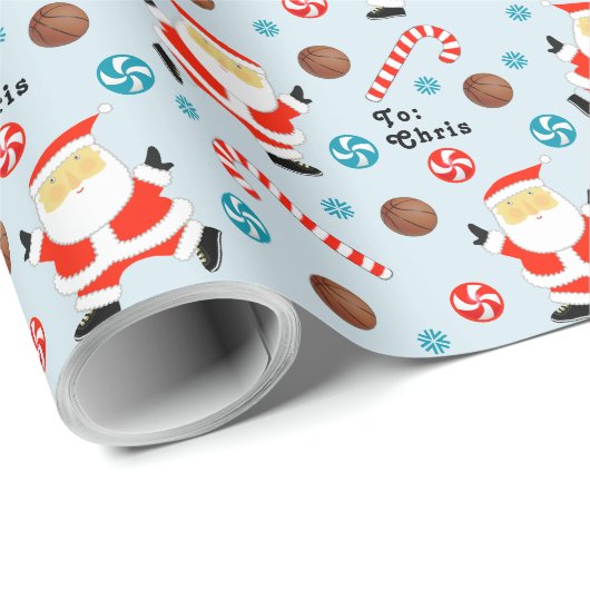 Basketbal Kerstcadeau Inpakpapier (Rol Hoek)