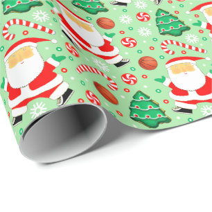 Basketbal kerstcadeau inpakpapier