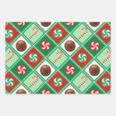 Basketbal Kerstcadeau Inpakpapier Vel (Voorkant 2)