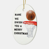 Basketbal Kerstcadeau Keramisch Ornament (Links)