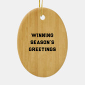 Basketbal Kerstcadeau Keramisch Ornament (Achterkant)