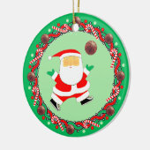 Basketbal Kerstcadeau Keramische Versiering Keramisch Ornament (Links)