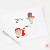 Basketbal Kerstcadeau Labels voor Meisjes (Envelop)