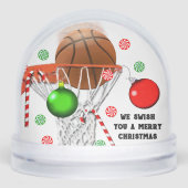Basketbal Kerstcadeau Sneeuw Wereldbol Sneeuwbol (Voorkant)