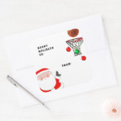 Basketbal Kerstcadeau Tags Vierkante Sticker (Envelop)