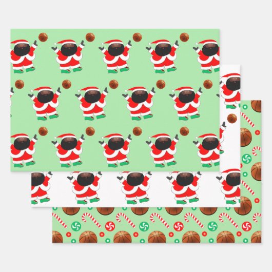 Basketbal kerstcadeaupapier vel (Set)