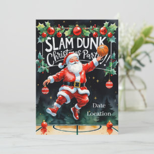 BASKETBAL Kerstfeest aquarel Kaart
