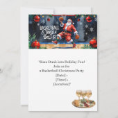 BASKETBAL Kerstfeest waterverf Kaart (Achterkant)