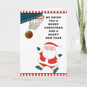 Basketbal kerstkaarten feestdagen kaart