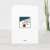 Basketbal kerstkaarten feestdagen kaart (Achterkant)