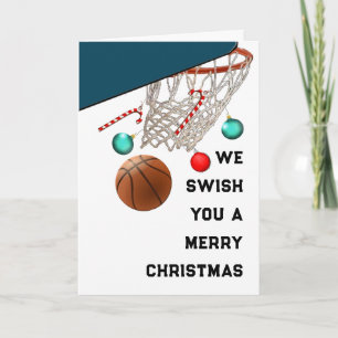 Basketbal kerstkaarten feestdagen kaart